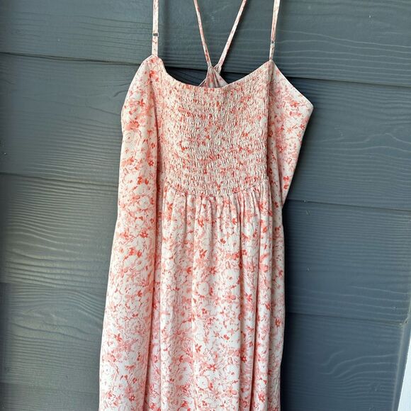 GAP Framed Cami A-line Dress Pink Floral Size L - Picture 3 of 5